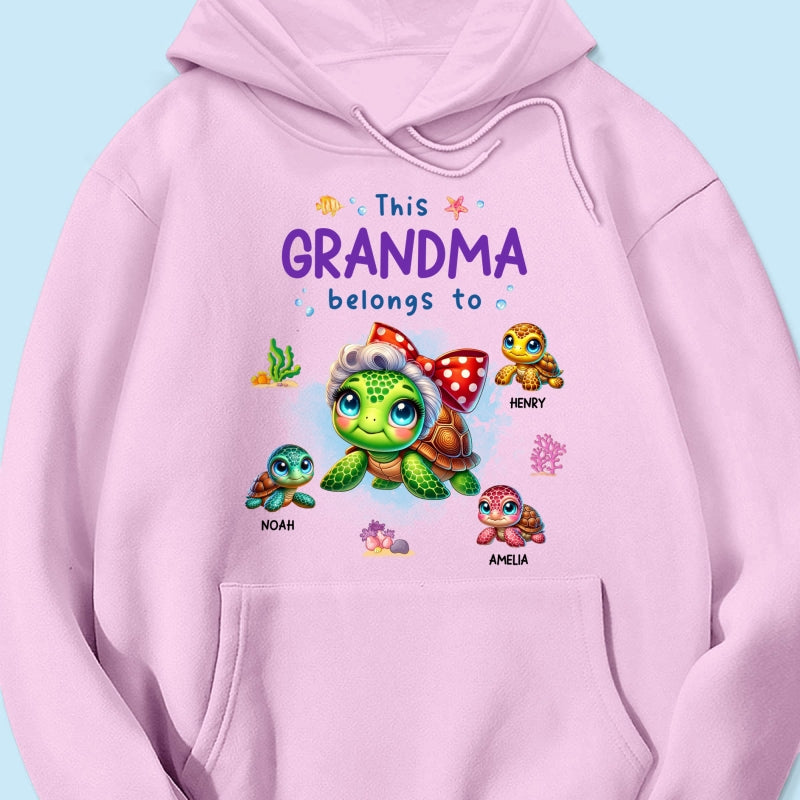 Grandma Grandkids Turtle Personalized Shirt, Gift for Grandmas